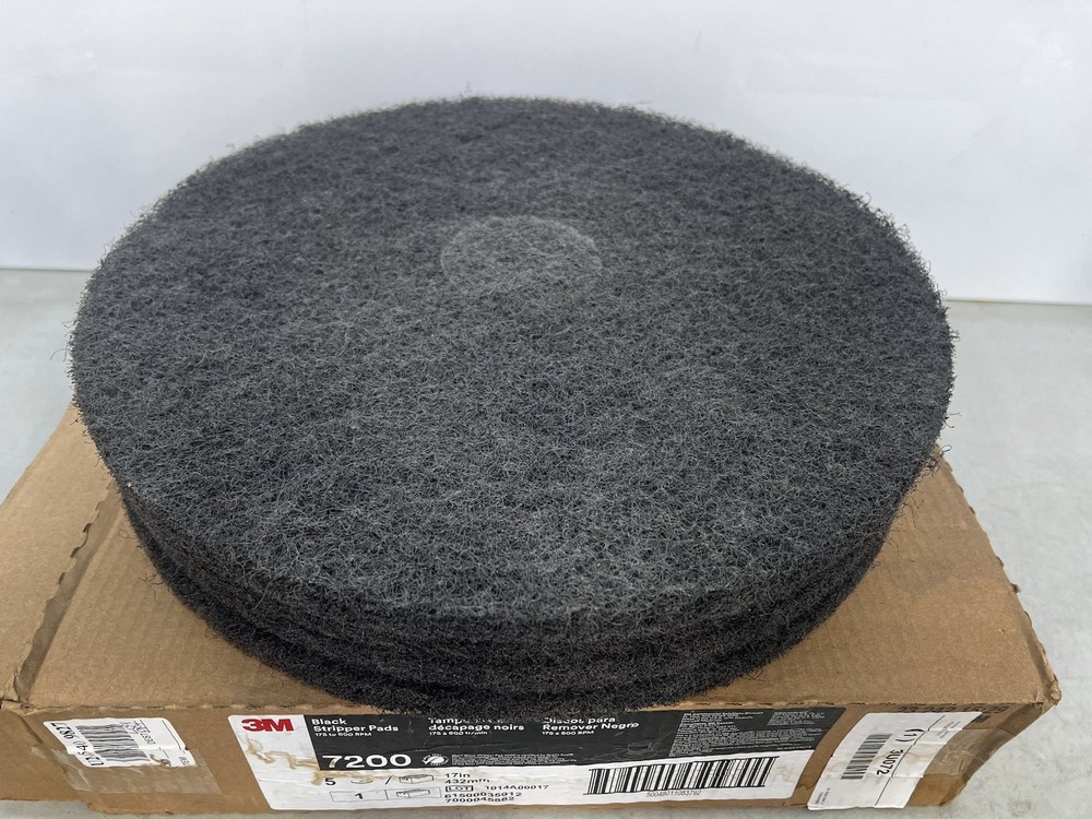 3M Black Stripper Pad 7200 17” 5 Pack