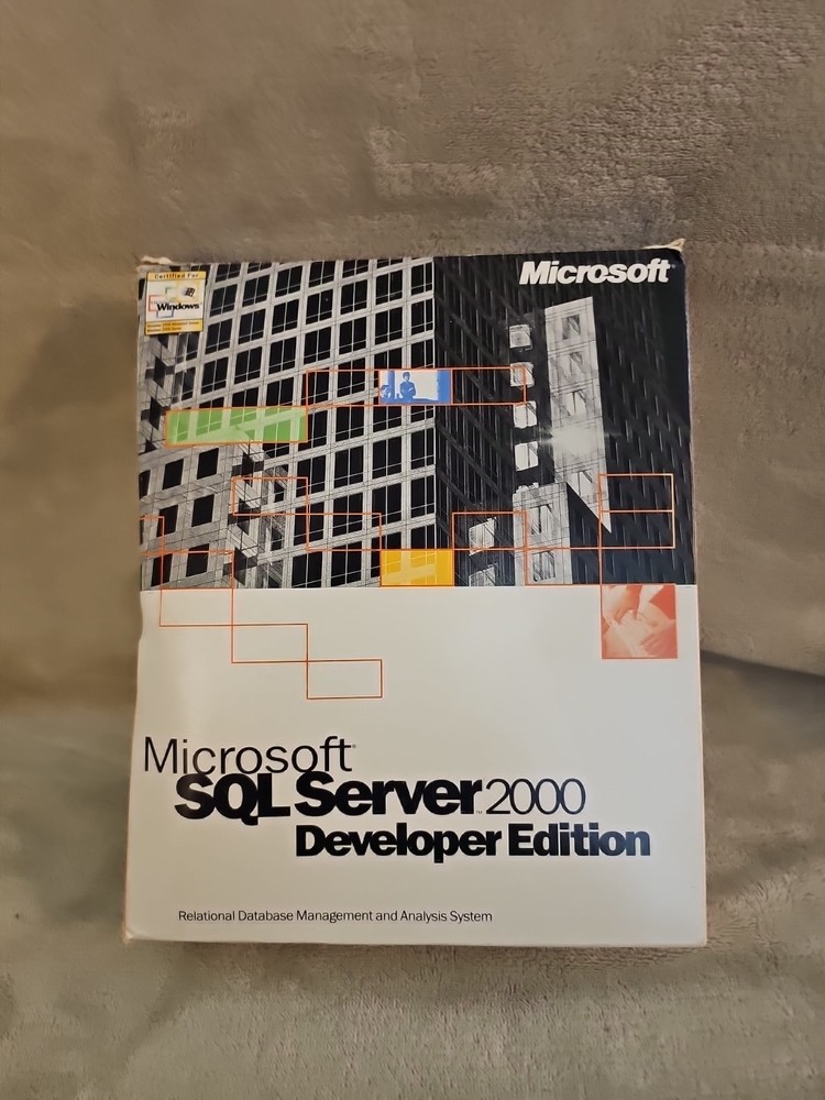 Microsoft SQL Server 2000 Developer Edition X08-15681 New Sealed