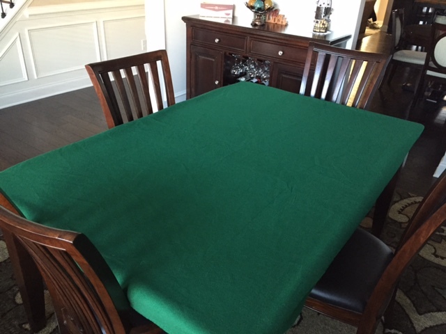 Felt poker table cover for BIG rectangle table