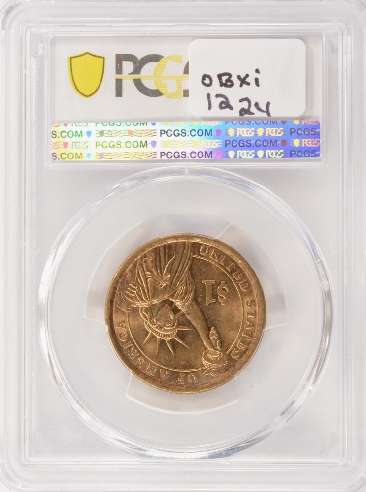 2007-P $1 George Washington Dollar Reverse Missing Clad Layer PCGS MS63