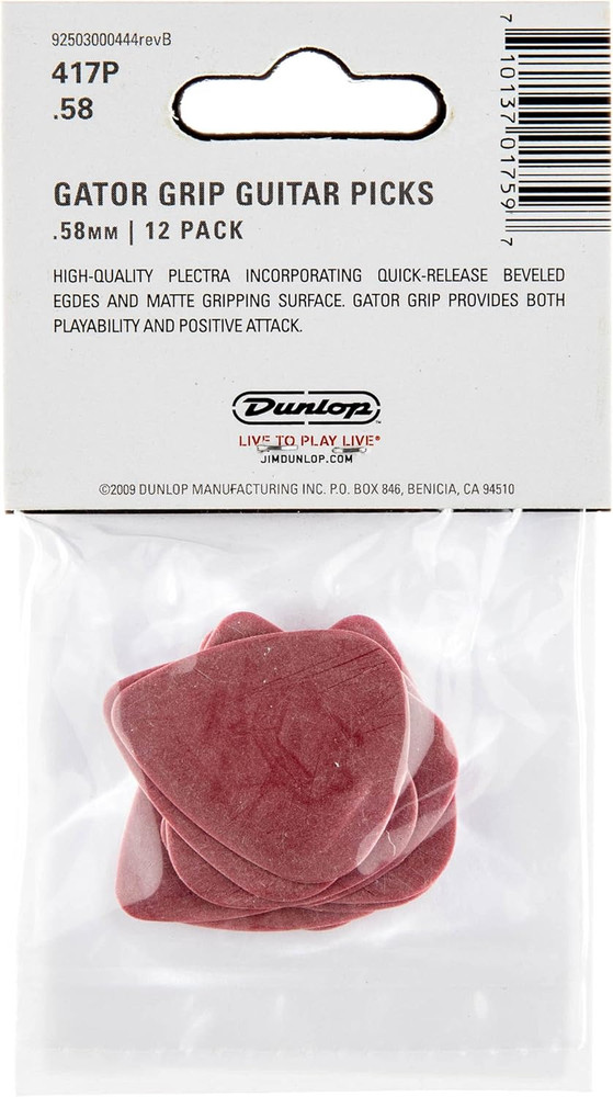 Jim Gator Grip® Pick .58MM - 12 Pack