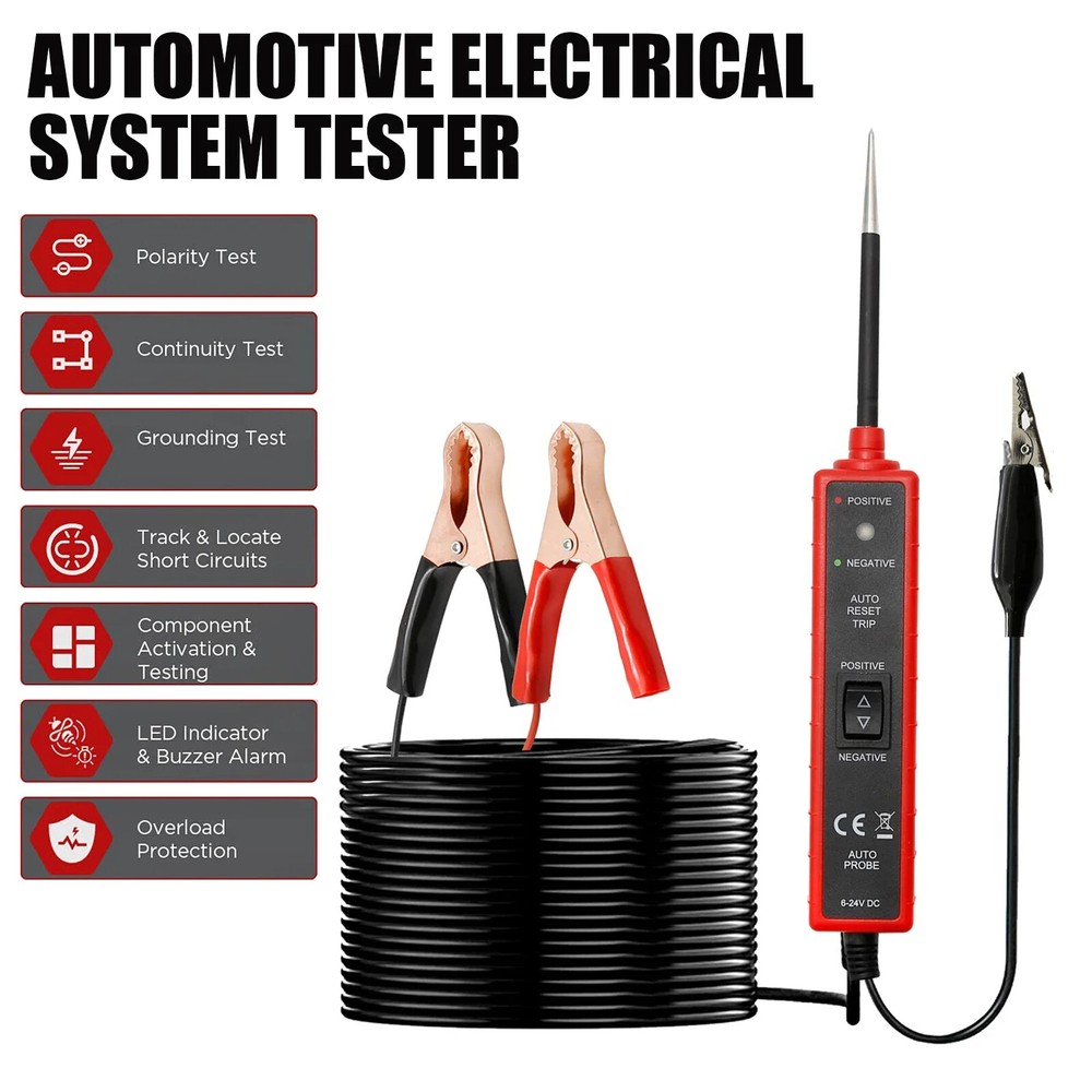 Car Auto 6-24V Power Circuit Digital Electrical Tester Probe Test Device System
