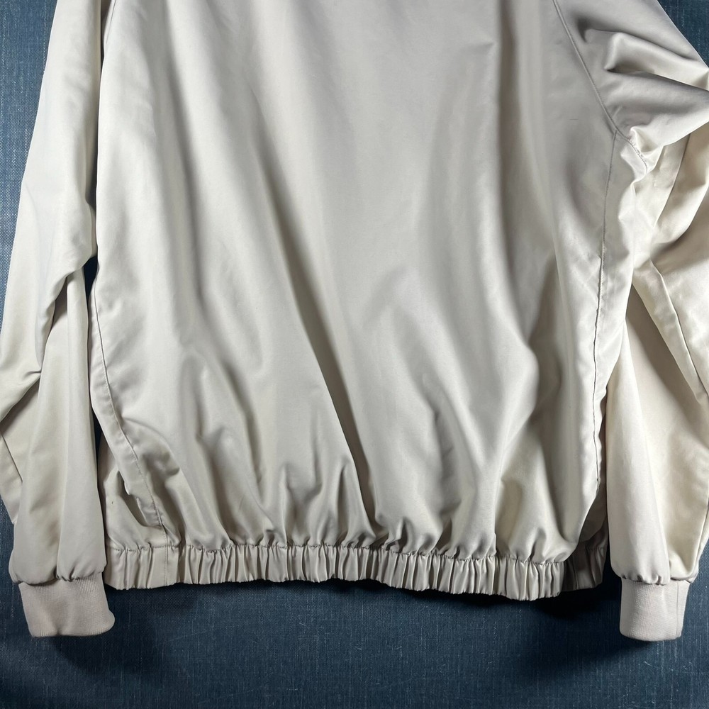 FootJoy Mens Jacket Beige Quarter Snap Long Sleeve Pullover Size L Polyester