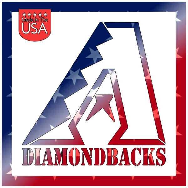 6"x6" Plastic Stencil - Arizona Diamondbacks (MCA58)*****