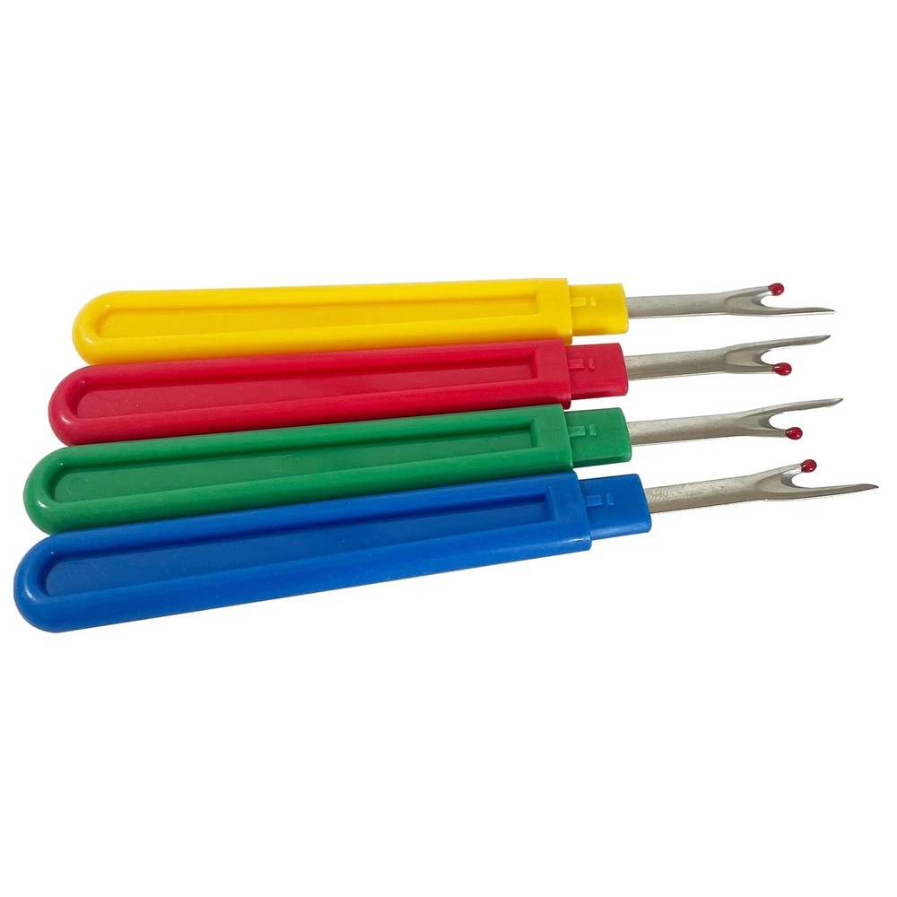 4pcs Handle Seam Rippers Thread Remover Tool Clothes Stitching Thread Unpicker.