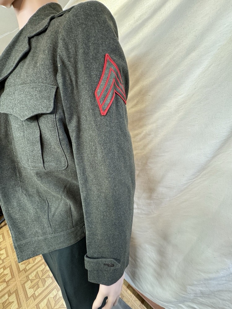 ORIGINAL VINTAGE KOREAN WAR ERA USMC VANDERGRIFT JACKET WITH SERGEANT CHEVRONS