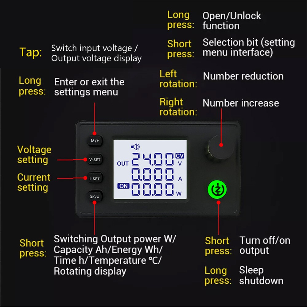SK150Pro CNC Buck-Boost DC Adjustable Voltage Regulator Power Supply Module 15dM