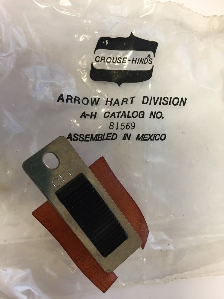 81569 ARROW HART OFF-ONN SPST SLIDE SWITCH Panel Mount. 2.19" Long NOS