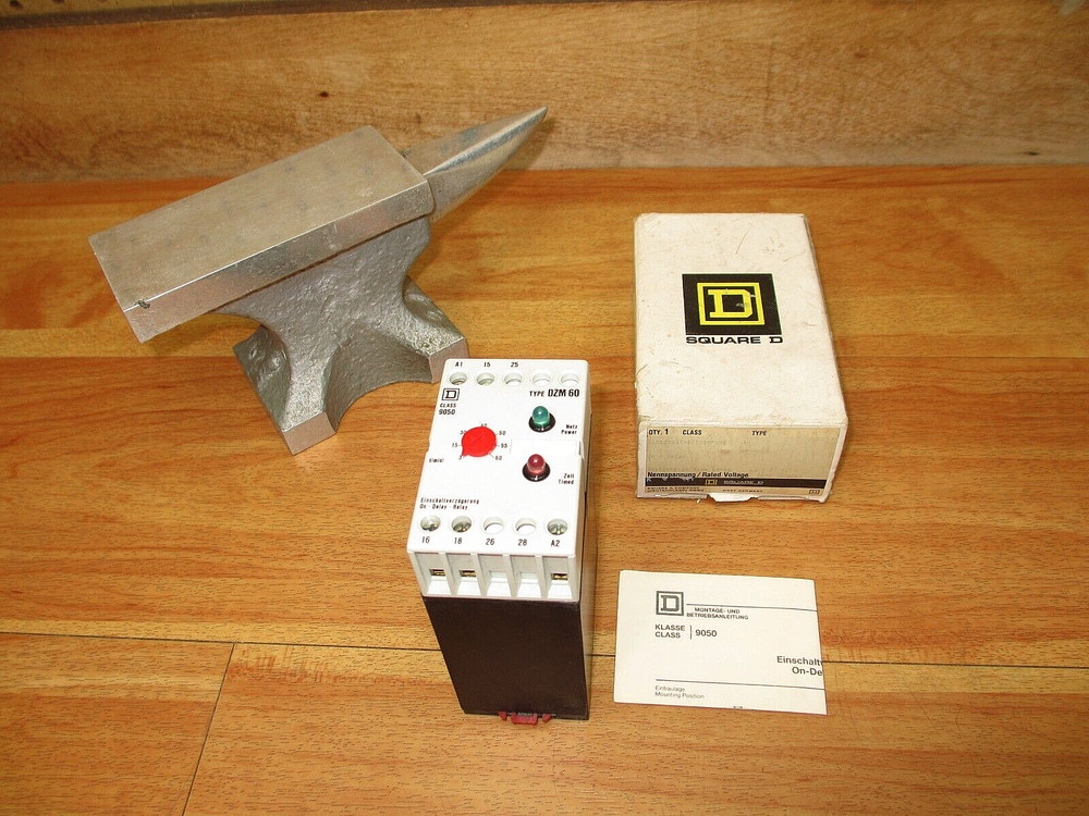 Square D 9050 DZM 60 *NEW* Time Delay Relay On-Delay