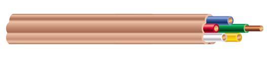 1000' 18/5 Solid Copper Plenum Thermostat Cable PVC Jacket 150V (4x250')