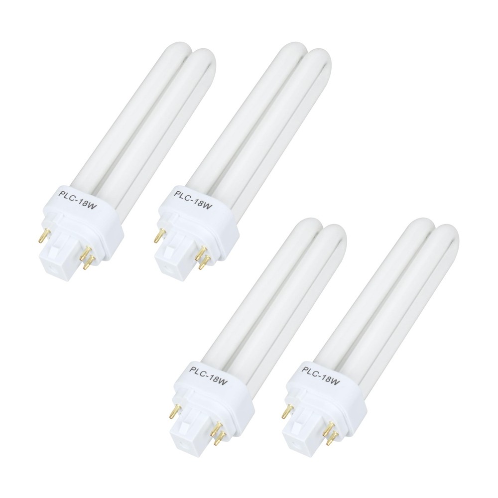 FDS18E35/4 CFL Light Bulbs for Panasonic, 4 Pin G24q-2 Base 18W 3500K Double ...