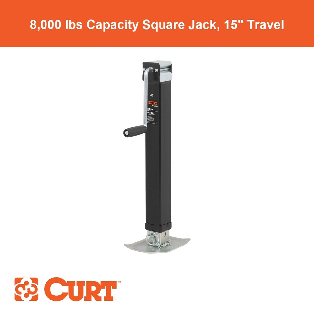 Direct-Weld Square Jack with Side Handle (8,000 lbs, 15" Travel)