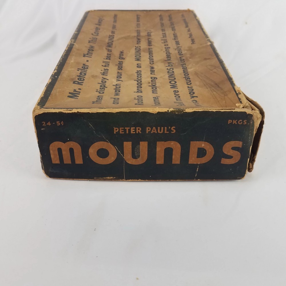Vintage Peter Paul Mounds Candy Display Box