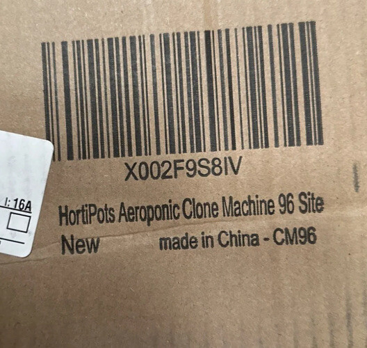 Clone Machine 96 Site, Aeroponic Cloning System Using 2 in Neoprene Insert