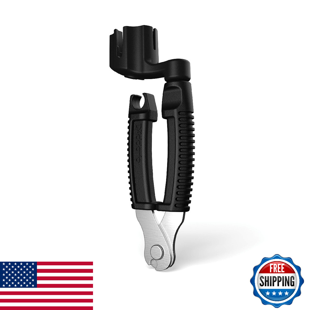 D'Addario Pro-Winder Guitar String Winder Cutter Bridge Pin Puller Tool Black