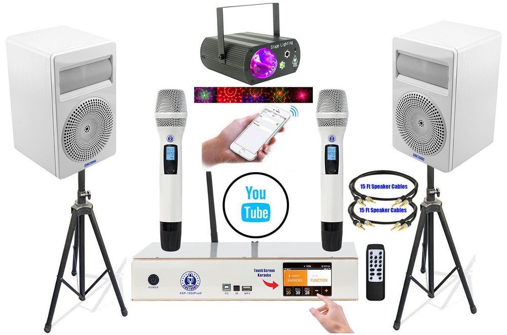 Youtube Karaoke System 2000W Digital 3 in 1 Control by Iphone, IPad & Android PC