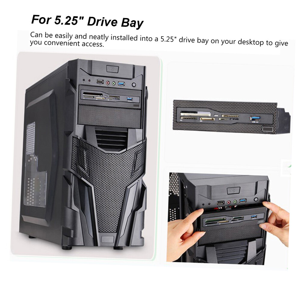 5.25" Drive Bay PC Front Panel USB 3.0 Internal Multi-Function D6C4