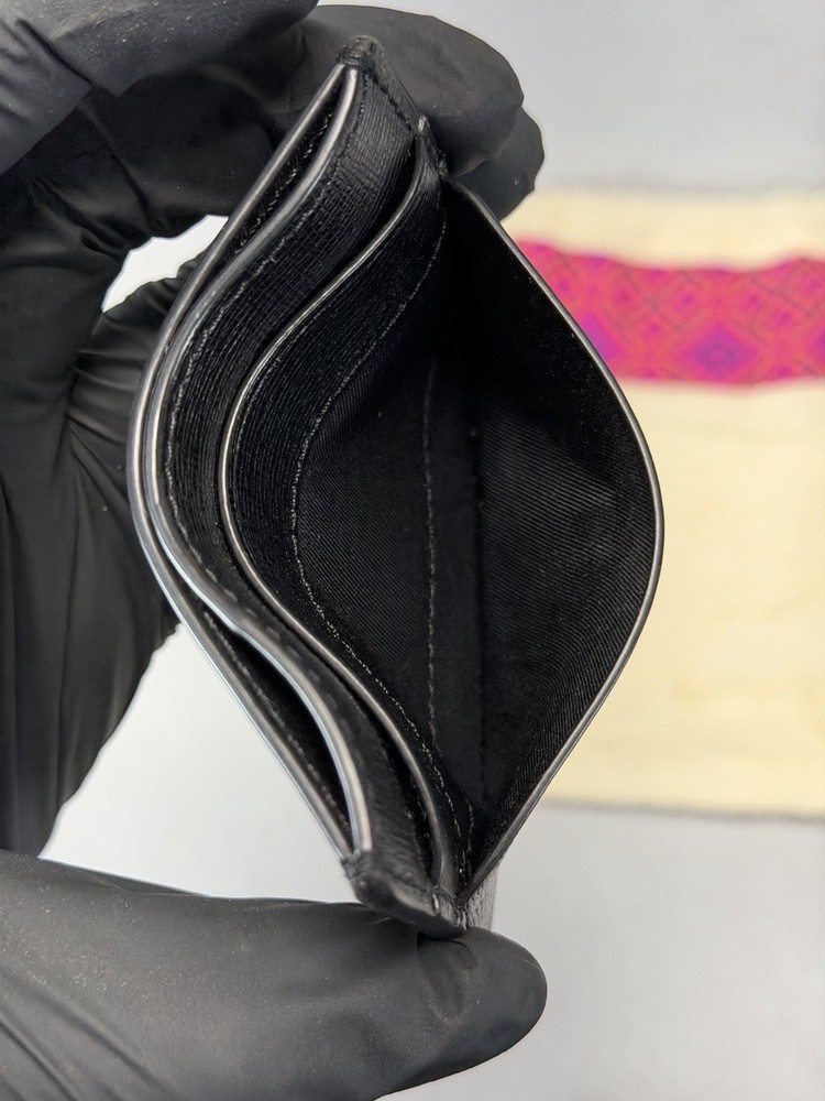 Tory Burch Robinson Leather Card Case Black