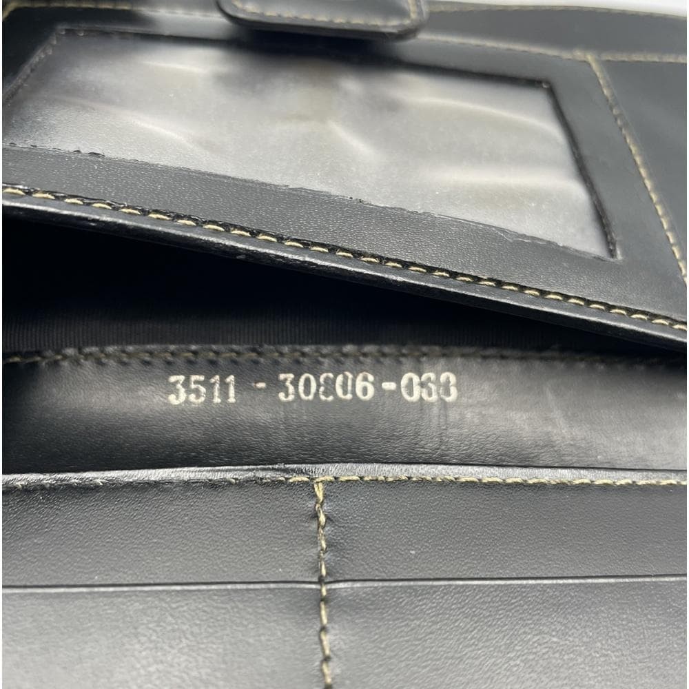 FENDI Pecan Pattern Stripe Folded Long Wallet Old