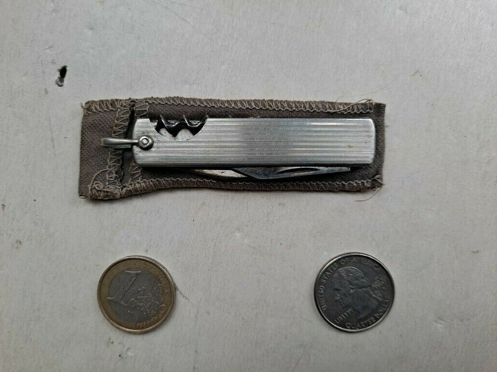 Vintage Pocket Corkscrew Bottle Opener Knife Combination