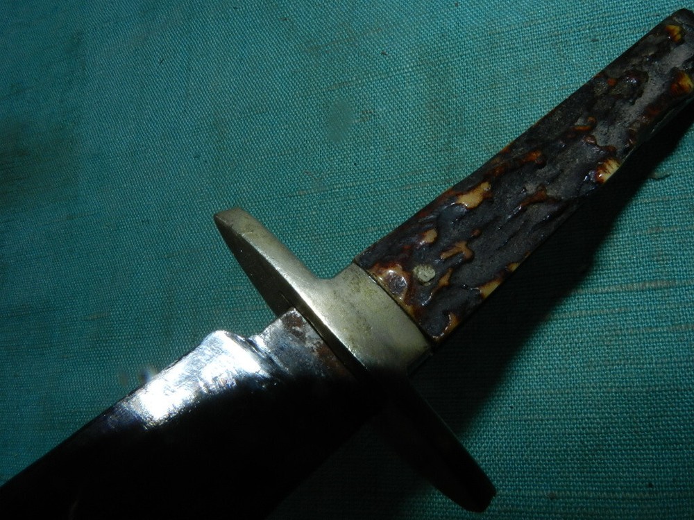 19th century Sheffield stag handle boot knife