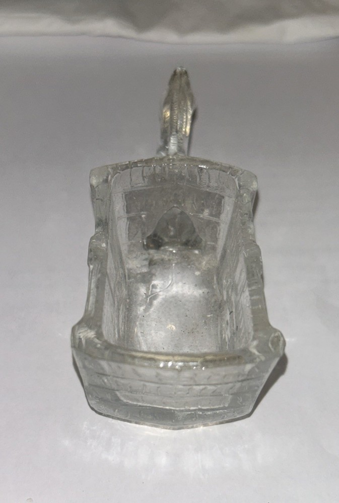 Antique Glass Candy Container Burro Pulling A Wagon