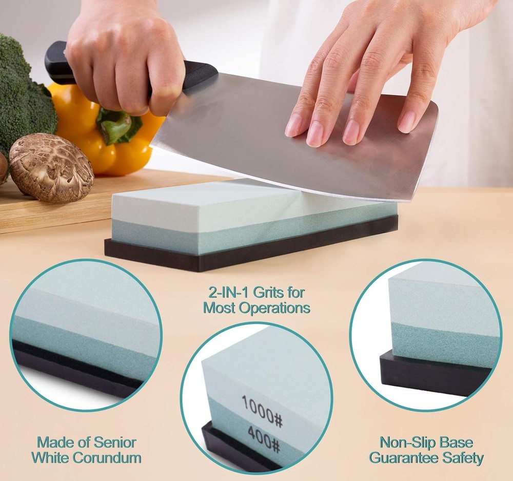Knife Sharpening Stone 400 1000 Whetstone New