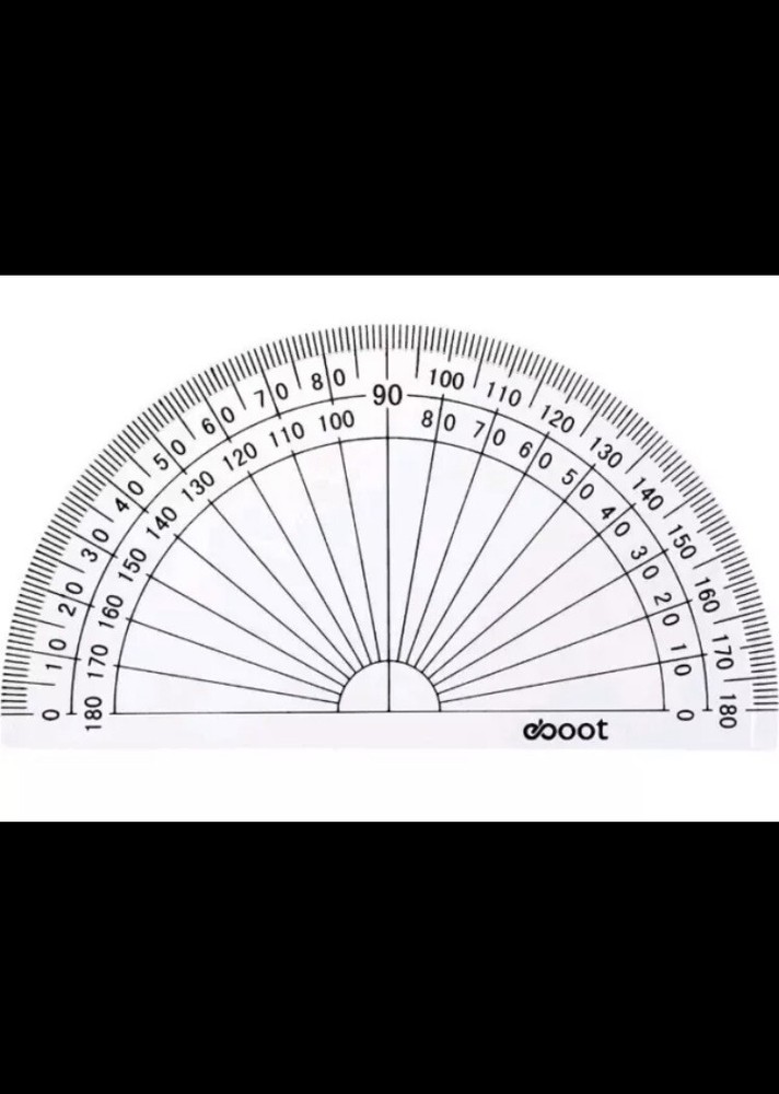 4 Inch Clear 180 Degree Protractor 10 Pack