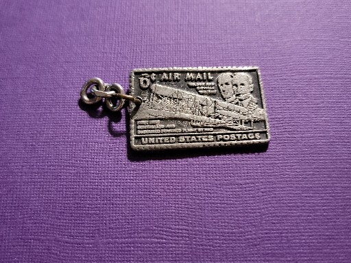 AIRMAIL UNITED STATES POSTAGE KEYCHAIN