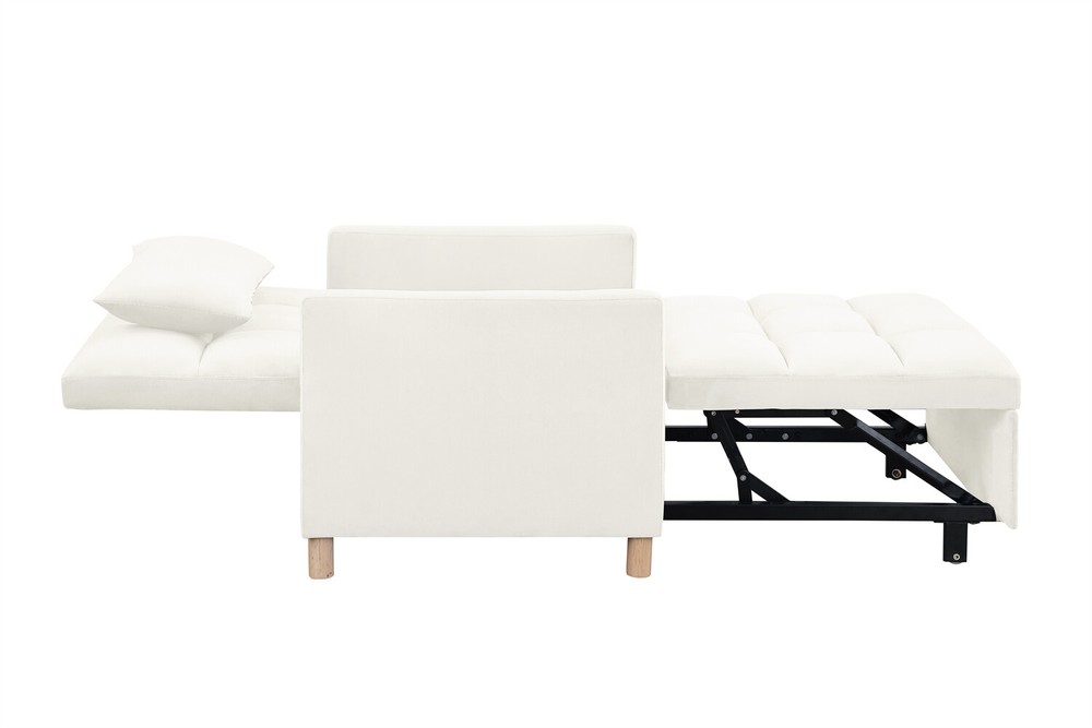 Convertible Sofa Bed Chairs 3-in-1 Multi-Functional Folding Sofa Beige