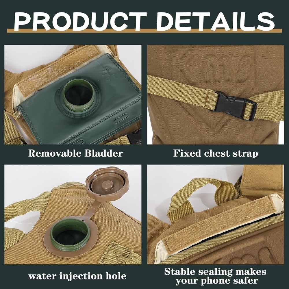 Tactical Hydration Backpack Pack with 3L Water Bladder Military Daypack