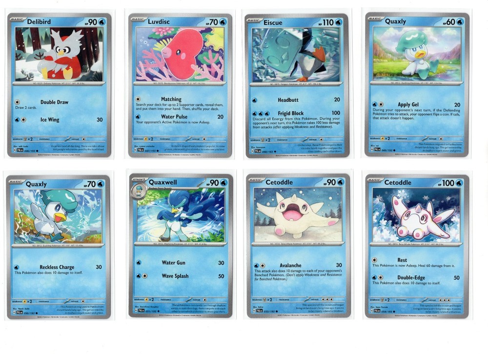 Pokemon SV2 Paldea Evolved C/U/R Complete Set 176 Cards
