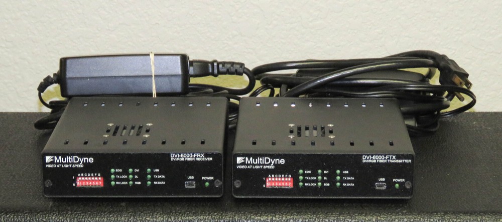 MultiDyne DVI-6000 FTX & FRX Transmitter/Receiver Set (optical/DVI Video) OFFER!