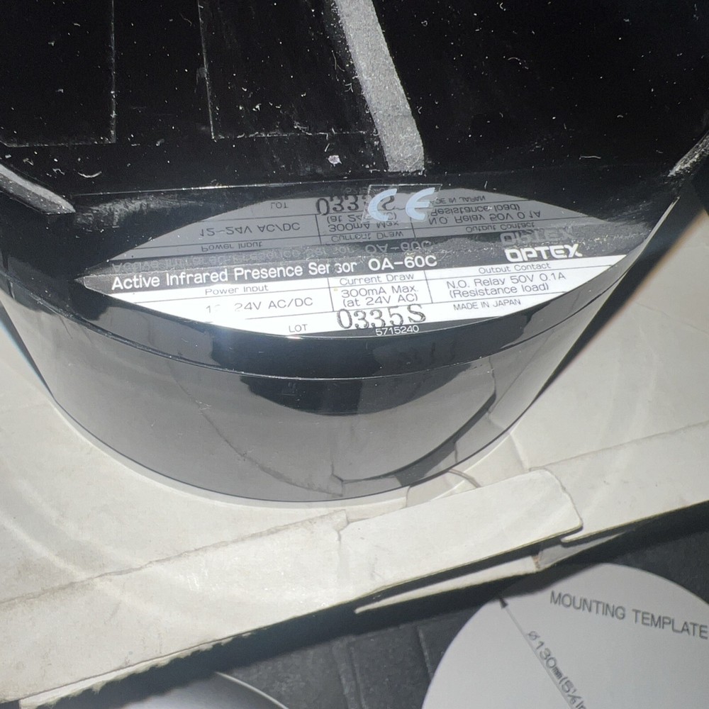 Optex OA-60C CEILING RECESS MOUNT PRESENCE SENSOR