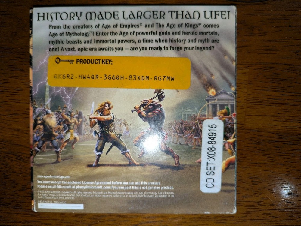 Age of Mythology Microsoft Ensemble Studios PC 2002. 2-disc