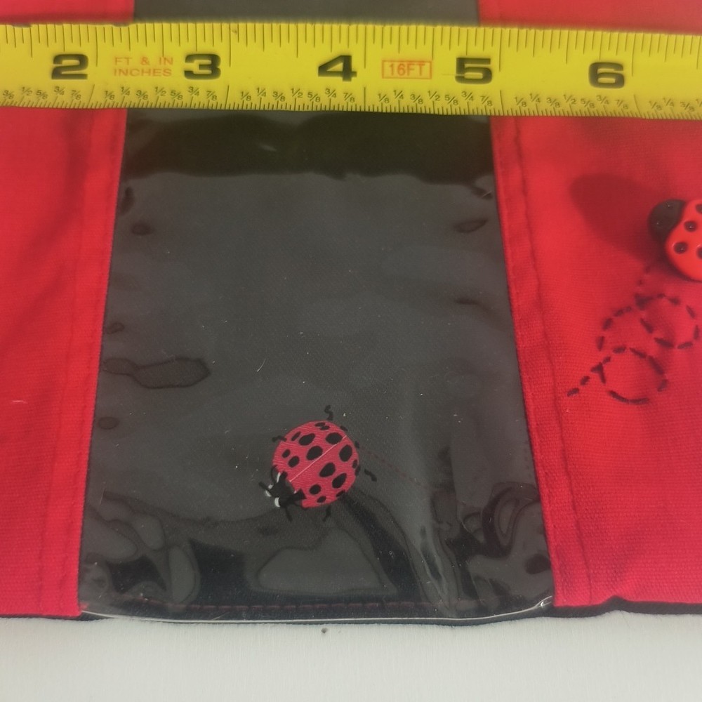 LadyBug Drawstring Bag Pouch Handmade Set Of 2