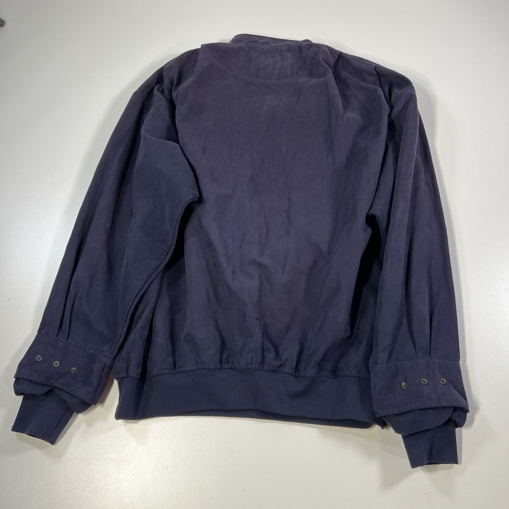 Zero Restriction Jacket Large Navy Blue Golfer Windbreaker Packable Pullover