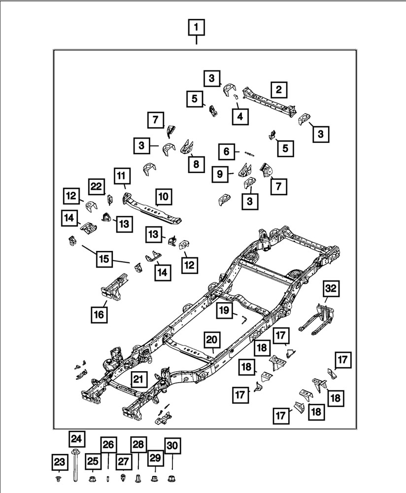 Genuine Mopar Hex Head Screw 6512371AA