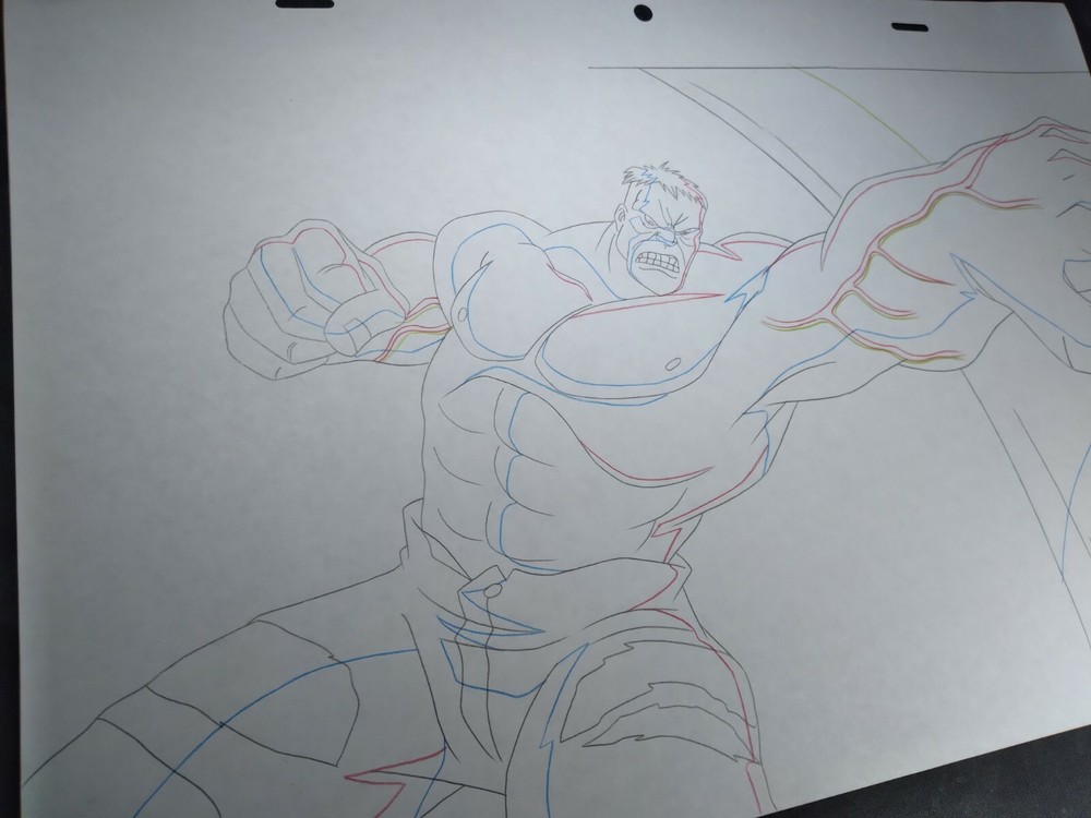 Marvel animation cels Production Art Marvel Comics AVENGERS ASSEMBLE THE HULK
