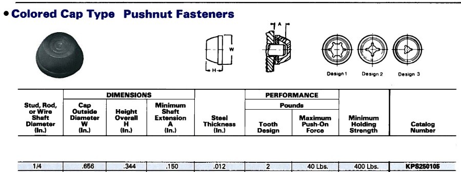 Push-on Cap Nuts 1/4" Axle Caps Wheel Retainers 10 pieces