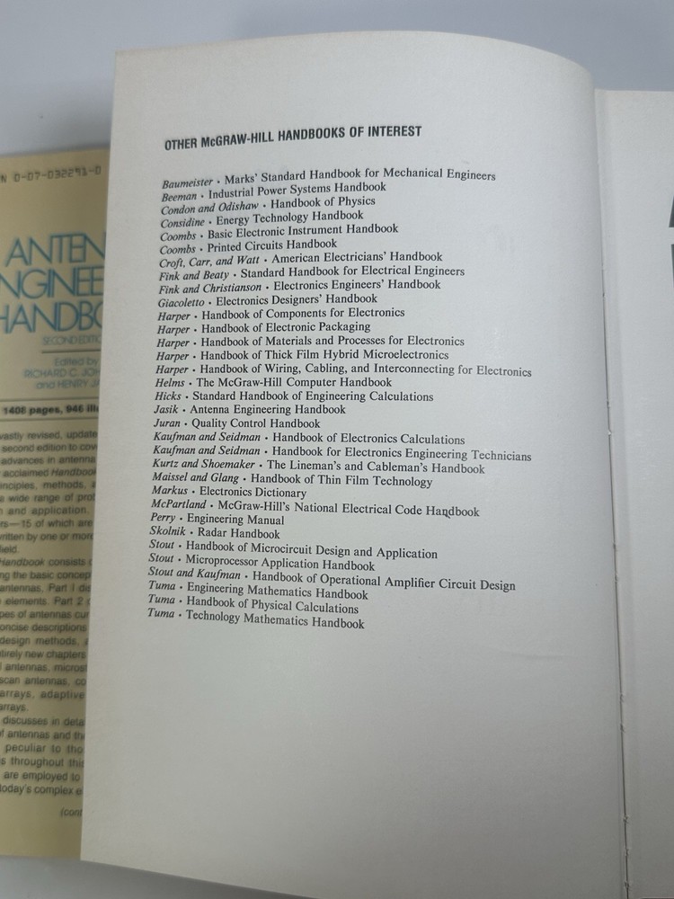 Antenna Engineering Handbook by Richard C. Johnson Second Edition