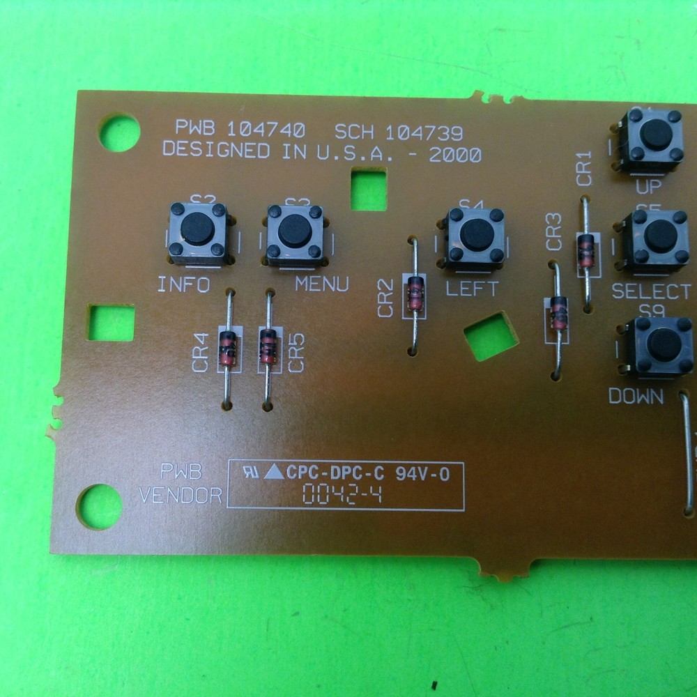 Dish Network DP501 Echostar DE02 Cable Button Control Board Button PWB 104740