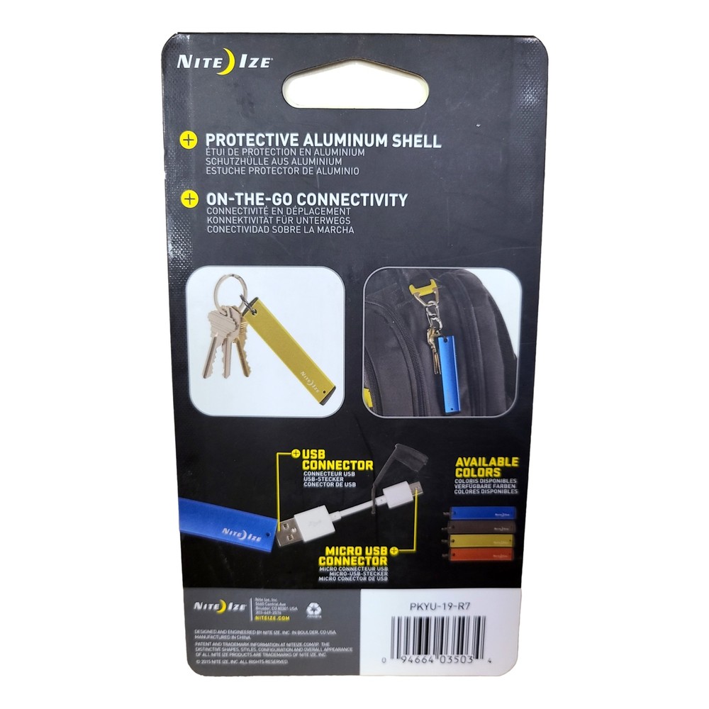 Nite Ize PowerKey Data Cable for Micro USB Charging Syncing Portable Keychain