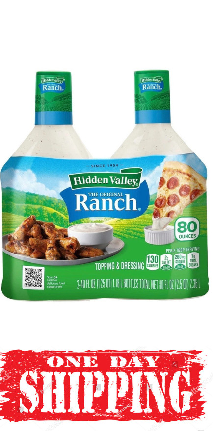 Hidden Valley Ranch Dressing 40oz Bottles – 2 Pack – Original Flavor
