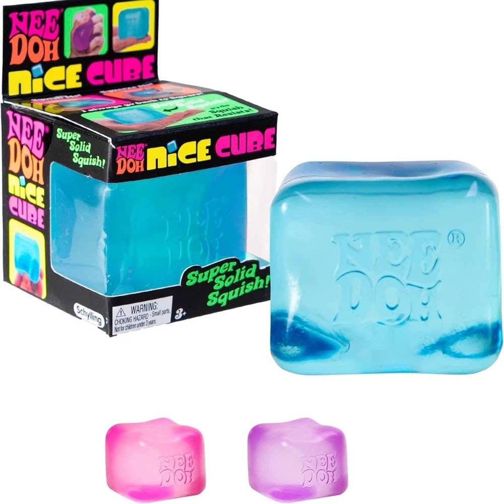 1-3pc NeeDoh Nice Cube -Sensory Squeeze Toy with Super Solid Squish 2.25" Cube