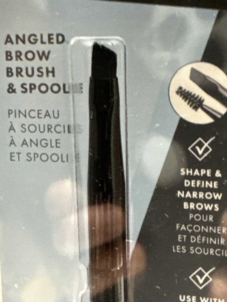 2 tweezerman angled brow brush & spoolie