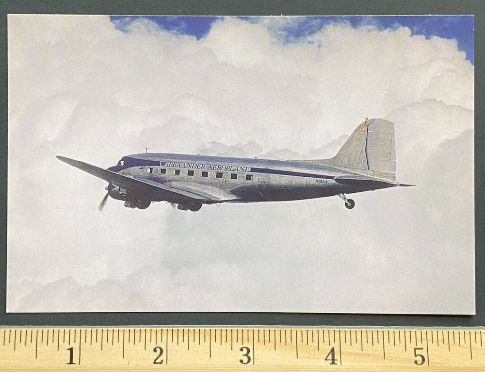 Alexander Aeroplane DC-3A N28AA Aircraft Postcard