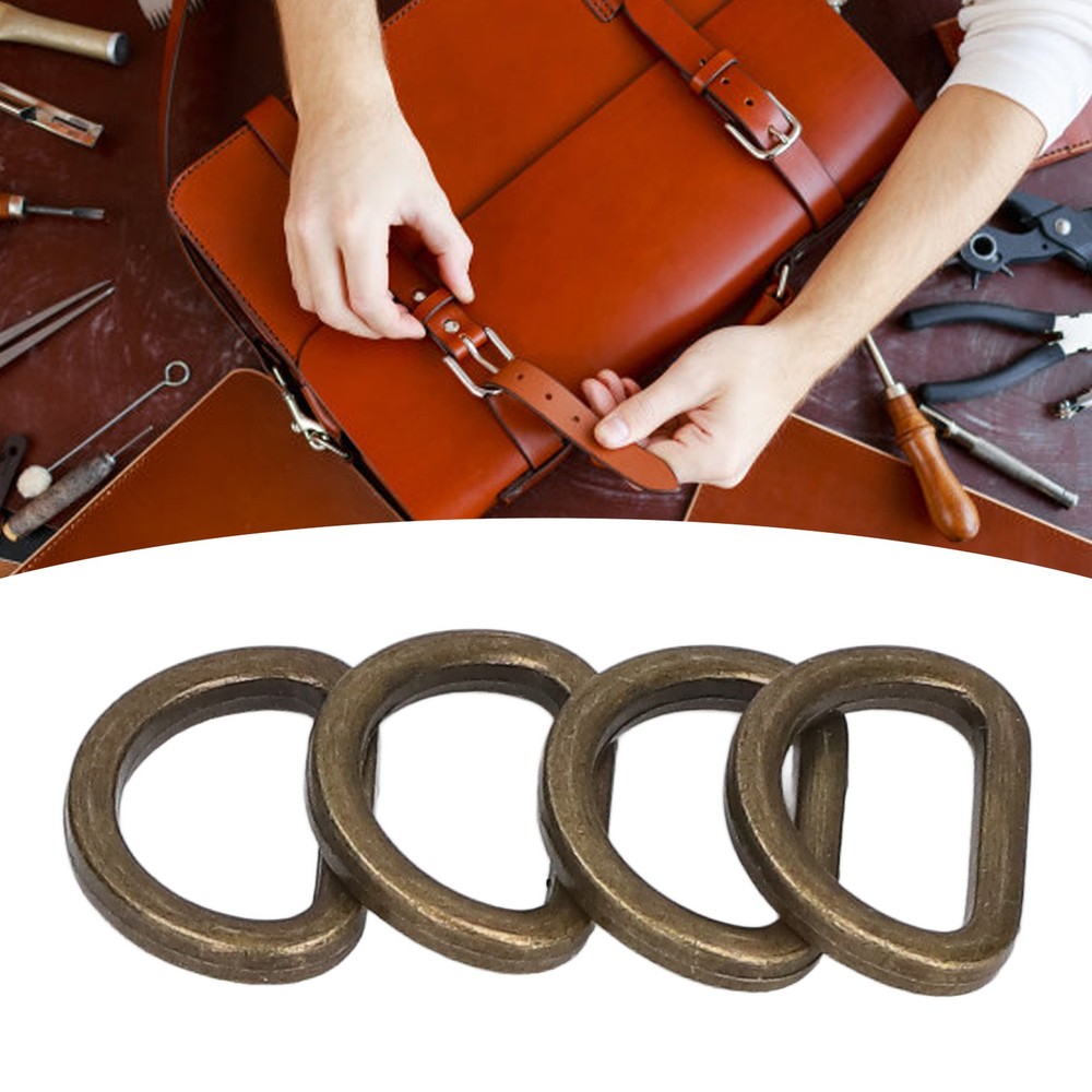 10pcs D Rings Reliable Durable Glossy Comfortable Small Compact Decorative Bag