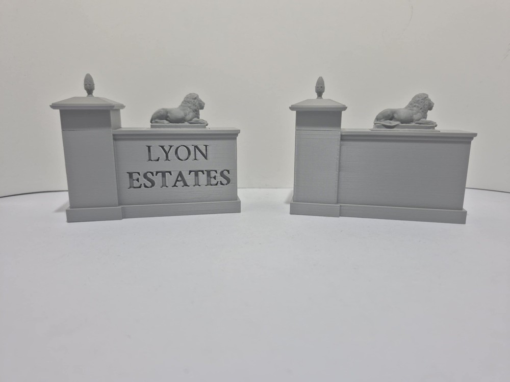 Back to the Future - "Lyon Estates" Monument Set - 3D Printed