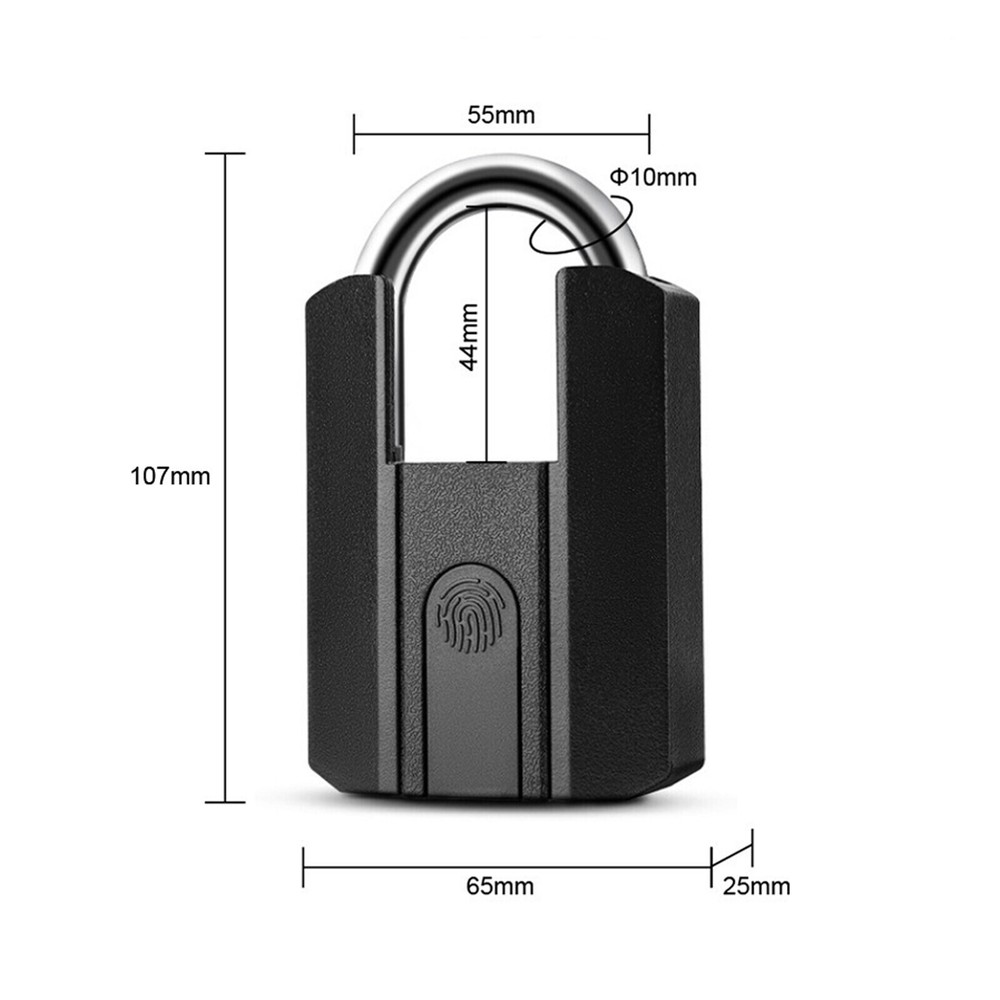 Smart Bluetooth Fingerprint Padlock&keys Heavy Duty Locker Lock APP E-Lock NEW